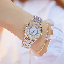 2021 New Watch For Women Large Ladies Rhinestone Quartz Wristwatch Luxury Female Brand Diamond Gold Clock  For Gifts