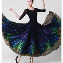 Высокое качество Новые Бальные Танцы конкурс платье обычные платья Современный Танцевальный костюм женское бальное платье, для вальса платье