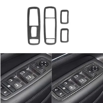 

4Pcs For Jeep Grand Cherokee 2011-20 Carbon Fiber Window Lift Switch Panel Trim