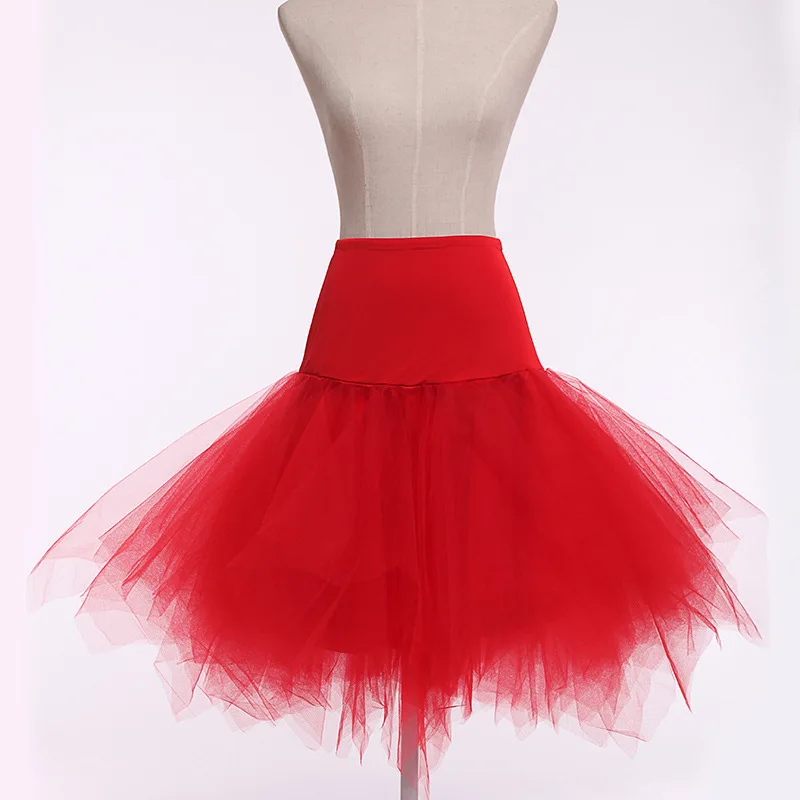 Short Wedding Bridal Petticoat Underskirt Cosplay Party Crinoline Slips Without Hoops