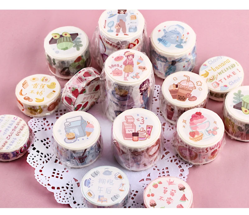 1,5/3/4/6 см лента для маскировки лепестковая Kawaii декоративная бумага клейкой ленты японский васи лента DIY Скрапбукинг Стикеры