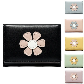 

New Women's Multi-Card Slot Short Wallet Student Tri-Fold Small Wallet Small Fresh Contrast Color Ladies Wallet