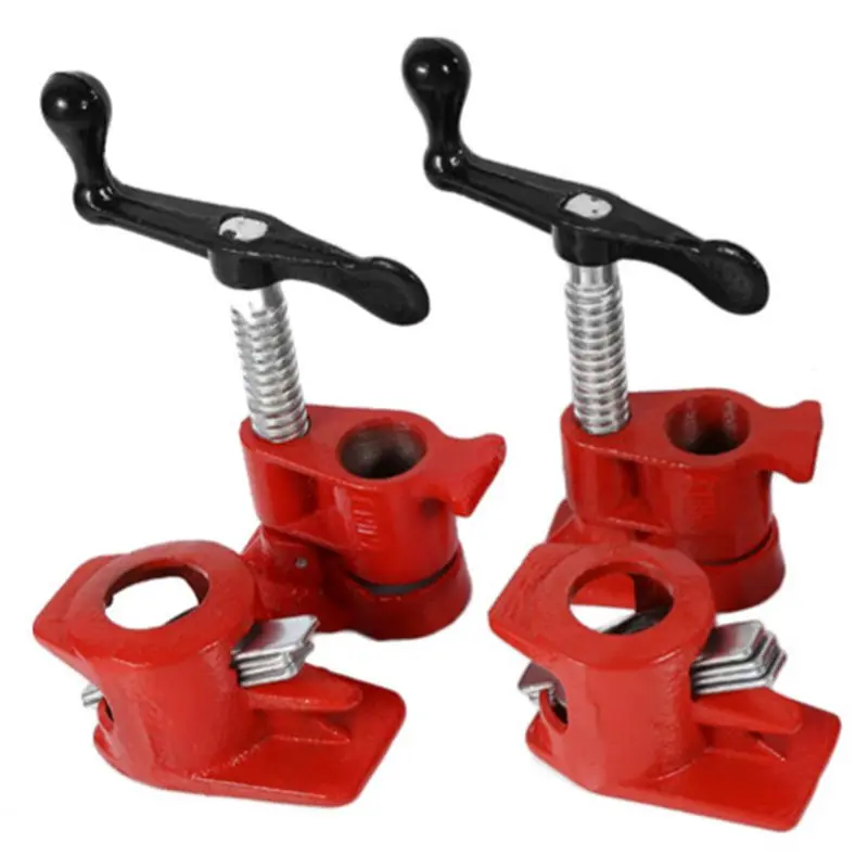 

2 Set 3/4 Inch Metal Clamp Set Quick Release Heavy Duty Wide Base Iron Clamp Set Woodworking Workbench Hardware