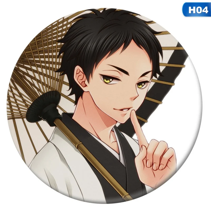 Мальчик аниме волейбол из мультфильма Tsukishima Firefly Sun Xiang XCosplay брошь на кнопке High Kyuu!