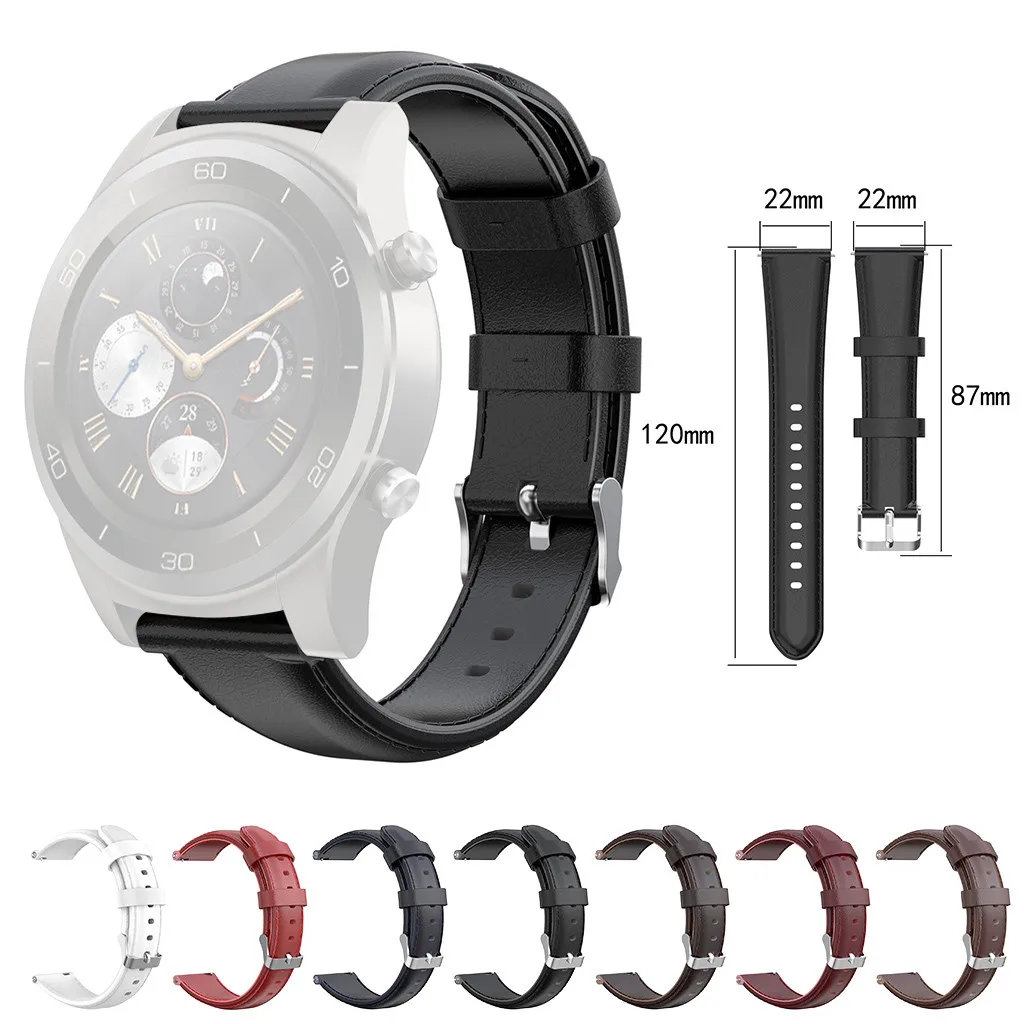 Цветные ремешки для часов кожаный ремешок с пряжкой Для Huawei Watch 2 pro Xiaomi Amazfit Pace