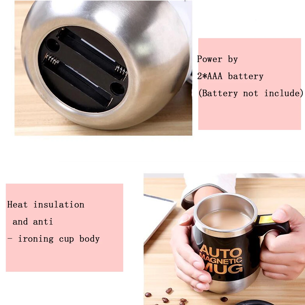 Automatic Self Stirring Magnetic Mug Creative Stainless Steel Coffee Milk Mixing  Cup Blender Lazy Smart Mixer Thermal Cup - AliExpress