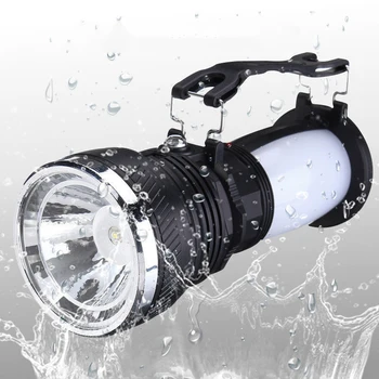 

Solar Power Rechargeable Battery LED Flashlight Camping Tent Light Lantern Lamp With US plug