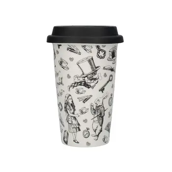 

Alice in Wonderland mug with silicone lid 350 ml