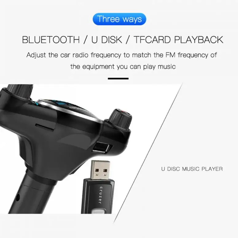 Двойной USB Bluetooth fm-передатчик Handsfree Аудио Автомобильный MP3-плеер беспроводной в автомобиле fm-модулятор с ЖК-дисплеем/быстрая зарядка