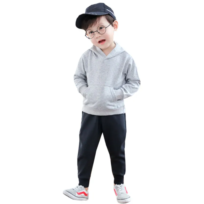 

Kids clothes spring autumn sweater coat boy girl thick warm hooded solid color sports jacket 2-10year old child quality clothing