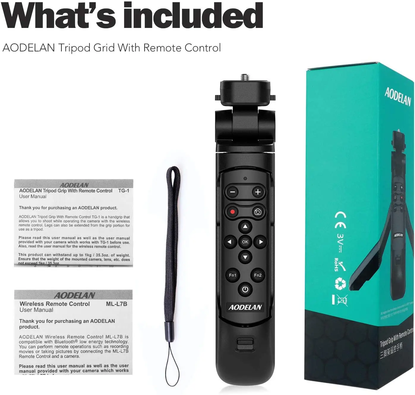 Sony Zv-e10 AODELAN Camera Remote Control Remote Shutter Commander For A1, A6100, A6400, A6600, A7C, A7 III, A7R III, A7R IV, A9, A9 II, DSC-RX0 II,