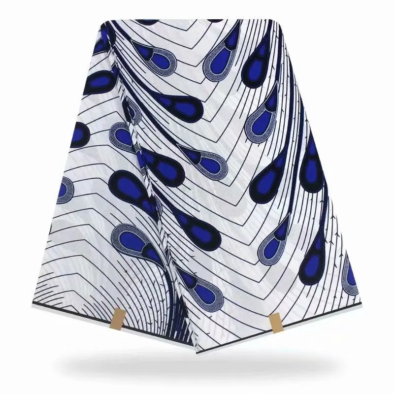 Африканская ткань с принтом воска Гана воск Анкара африканская Ткань 6 ярдов Хлопок Гана для свадьбы 92125