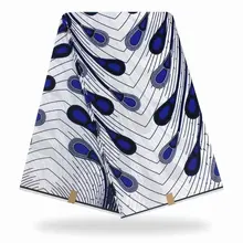 Африканская ткань с принтом воска Гана воск Анкара африканская Ткань 6 ярдов Хлопок Гана для свадьбы 92125