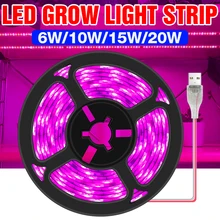 Lampe horticole de croissance LED 0.5 SMD, USB 5V, 2835 m/1m/2m/3m, spectre complet, éclairage pour serre/chambre de culture hydroponique, plantes et fleurs