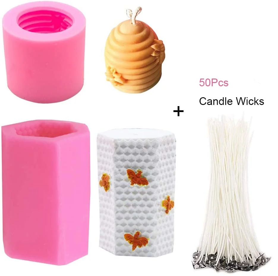 3D пчела сотовая свеча силиконовые формы улей форма для домашнего пчелиного воска