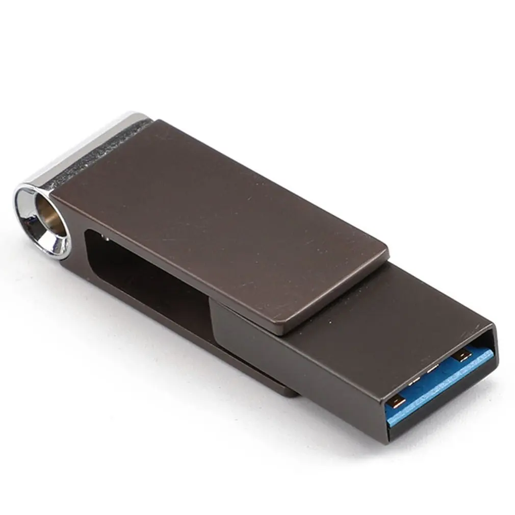 Темно-серый 3 в 1 тип-c USB 3,0 емкость U дисковая карта памяти, Флеш накопитель диск из сплава для Android смартфонов планшетных ПК