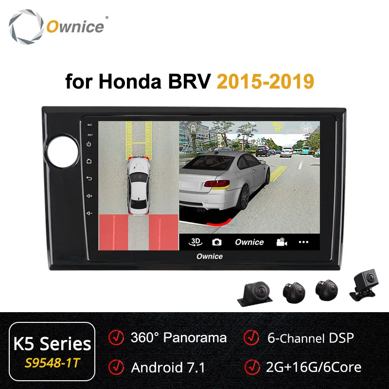 S9548-1 K5 Ownice k3 k5 k6 Android 9,0 Octa Core Fit HONDA BR-V BRV- автомобильный dvd-плеер Navi gps радио 4G LTE 360 панорама DSP SPDIF - Цвет: S9548-1 K5