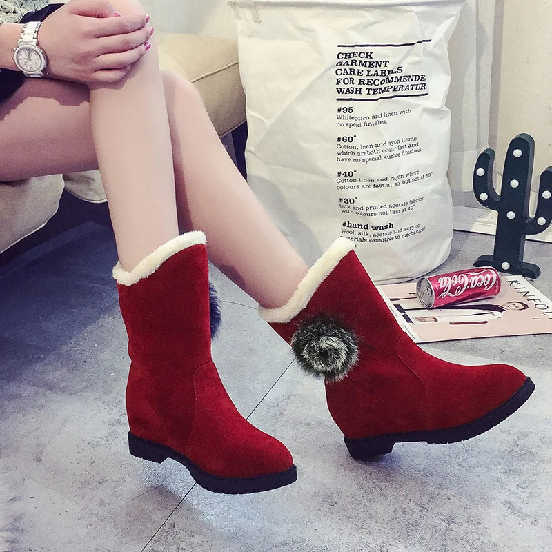 New soft, women's warm wool boots comfortable, women's wear-resistant walking shoes for women women snow boots off white shoes