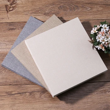 

New Linen 16inch DIY Photo Album Lovers Birthday Gift Wedding Photos Baby Photo Ablum Scrapbook Paper Crafts Albums Sticky