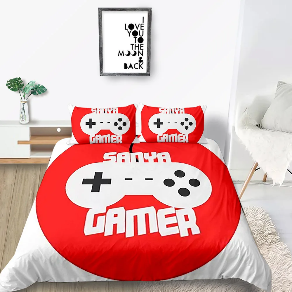 

Queen Size Bedding Set Gamepad Classic Fashionable Duvet Cover Cartoon King Twin Full Single Double Unique Design Bed Set