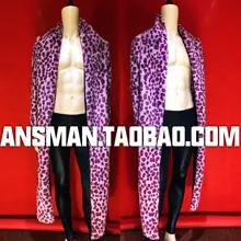 Костюм для бара ночного клуба ds сценический персональный Мужской Розовый Леопард необычная шуба из лисьего меха