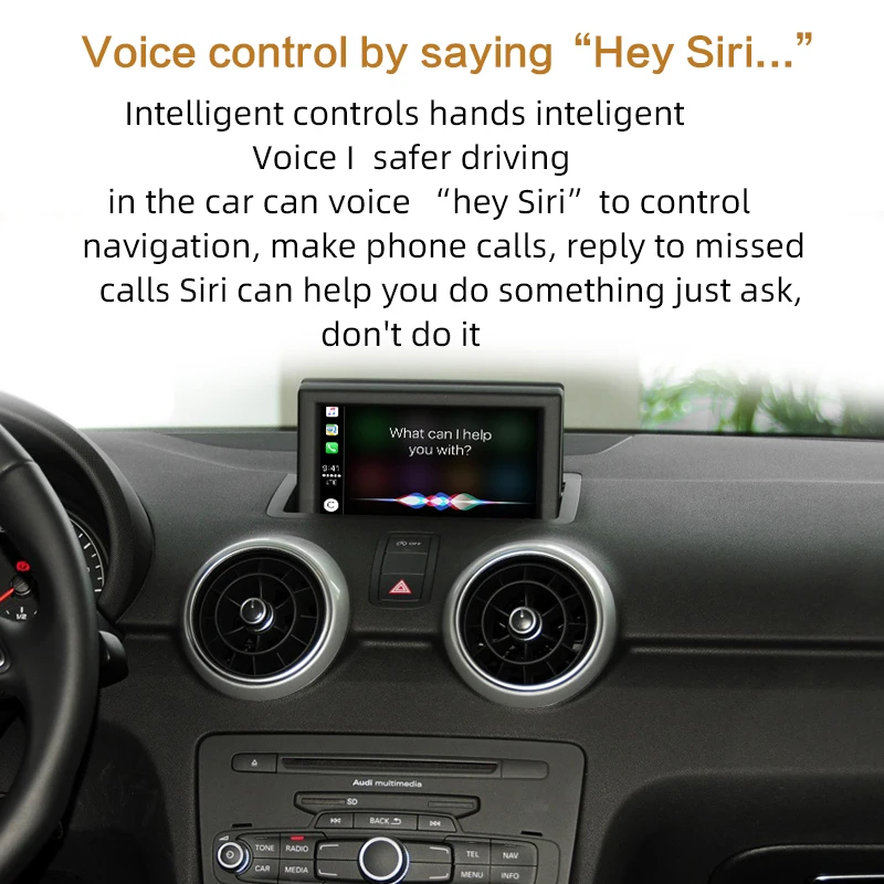 2020 Wireless/Wired Apple Carplay Decoder for Audi A1 Q3 MMI 2013-2019 muItimedia interface CarPlay Android auto Retrofit Kit