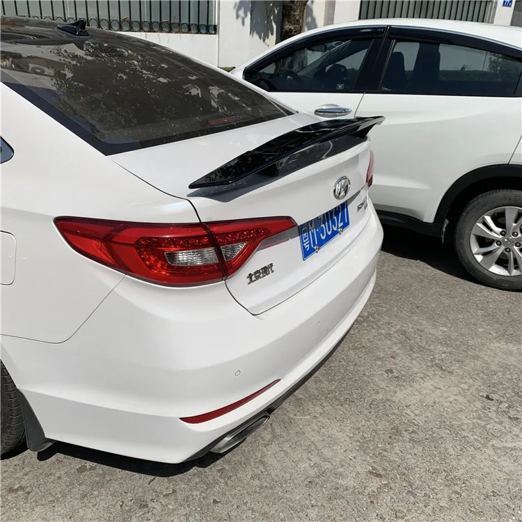 Для hyundai Sonata 9 спойлер 2011- Sonata 9 Высокое качество абс материал заднее крыло праймер цвет задний спойлер