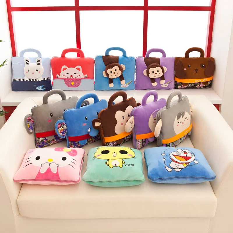 

Comfortable Multi-Purpose Cartoon Airable Cover Summer Blanket Flannel Blanket Multi-Style
