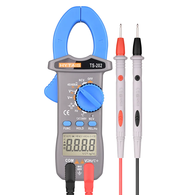

Digital Clamp Meter Multimeters HYTAIS TS200 Series Ohm Hz 600V AC DC Capacitence Temperature Tester With NCV Detector True RMS