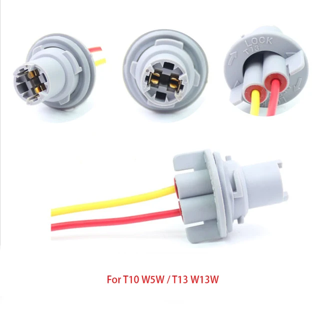 2Pcs T13 T20 7440 7443 Bulb Socket W21W W21 5W Adapter Wire Harness For Car  Turn Signal Brake Light Base Accessories - AliExpress