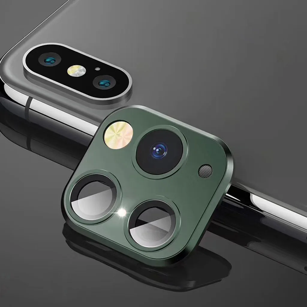 Алюминиевый сплав чехол для объектива камеры для IPhone Apple X секундная Замена для IPhone 11 наклейка на рассеиватель