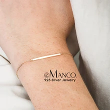 E-Manco серебряный шарм 925 пробы браслеты для женщин романтическая цепочка браслеты ювелирные изделия простые и элегантные изысканные аксессуары Подарки