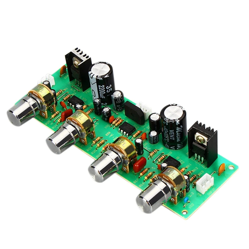 Горячая 3C-12V NE4558 Hi-Fi предусилитель тональная плата бас ВЧ регулятор громкости