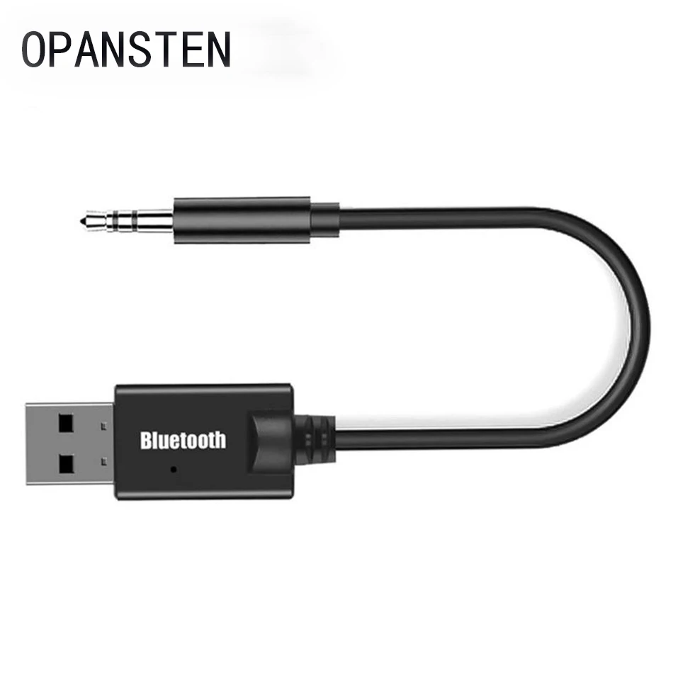 OPANSTEN Bluetooth 5,0 приемник беспроводной USB аудио приемник 3,5 мм, AUX, разъем стерео автомобильный музыкальный передатчик Кабель-адаптер