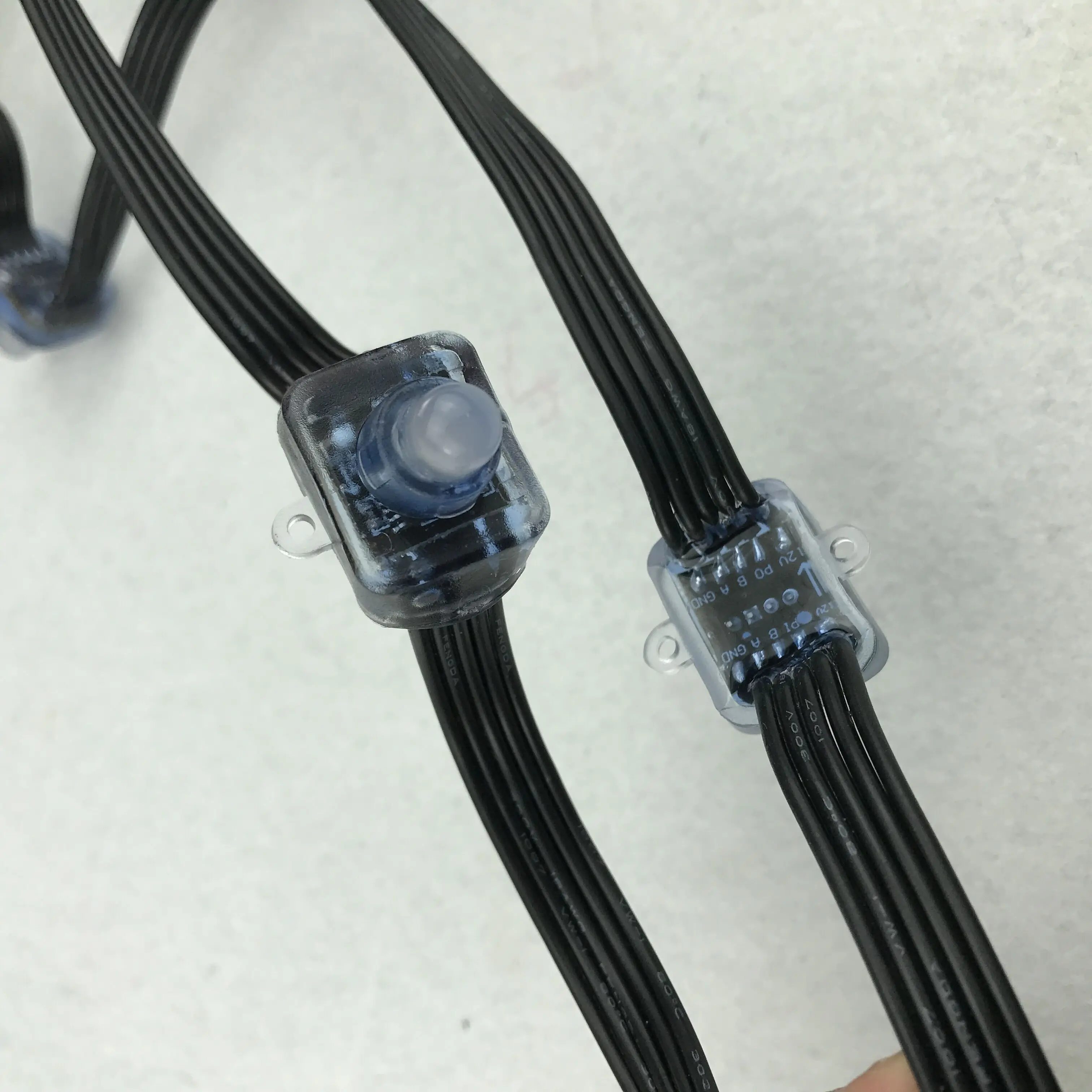 DMX512 квадратный тип DC12V Светодиодные пиксельные узлы адресуемые IP68 Номинальная