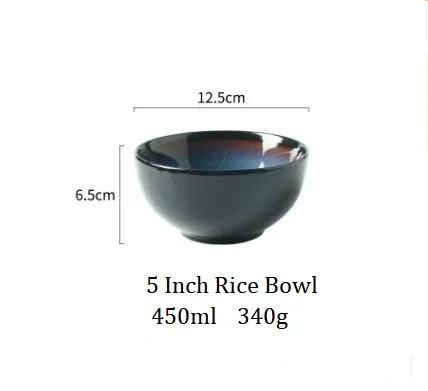 5 Inch Rice Bowl Керамическая посуда в японском стиле, комбинированная столовая посуда, синяя посуда, супница для риса, миска для супа, тарелка для стейка, тарелка для рыбы - Цвет: 5 Inch Rice Bowl
