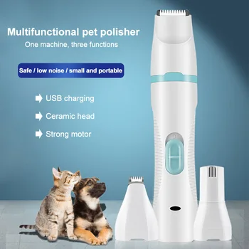

Paws Grooming Electric Pet Nail Grinder Cat Painless Low Noise USB Rechargeable Shaving For Dogs Portable Cordless Trimmer Home