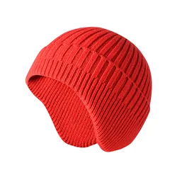 New Women Hat Female Unisex Ear Protection Solid Warm Soft Knitted Hats Men Winter Caps Women Hat