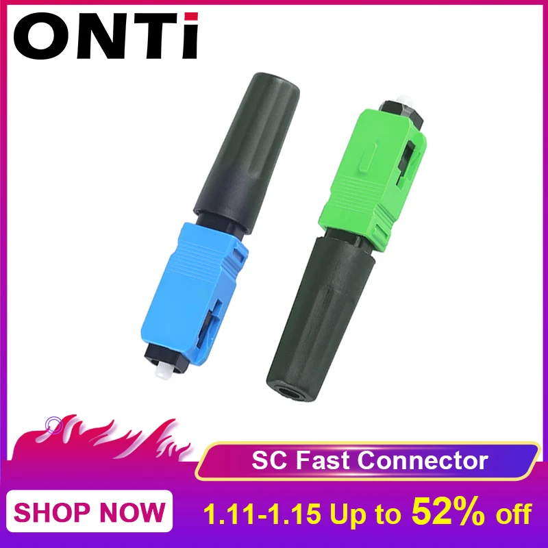 ONTi FTTH SC APC Быстрый коннектор одномодовый волоконно оптический UPC адаптер прямой хвост|Оптоволоконное