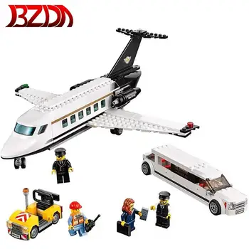 

Airport VIP Service city 393PCS Private plane vehicle building block compatible 60102 educational toy pilot figures