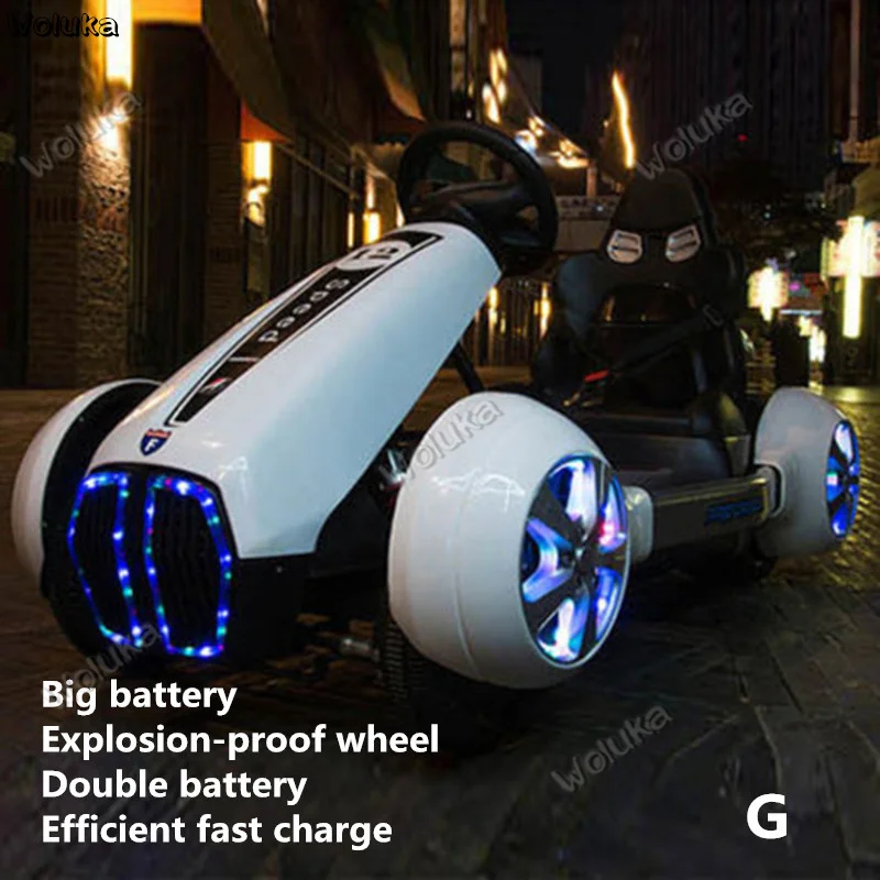 Детский автомобиль, электрический автомобиль, четыре колеса, детский игрушечный автомобиль, детская коляска для взрослых CD50 Q03 - Название цвета: G
