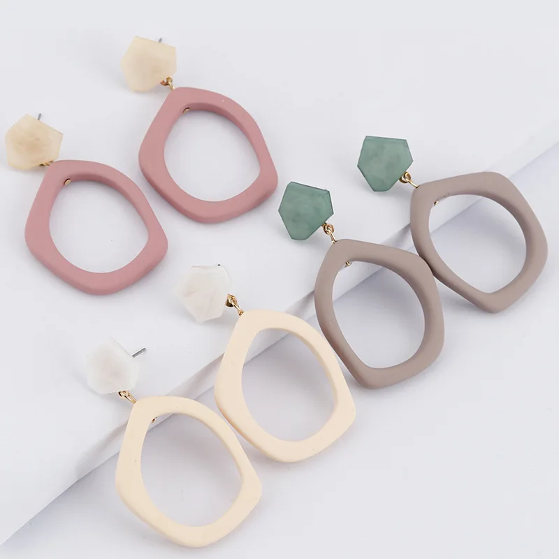 Romantic-Mixed-Color-Acrylic-Long-Dangle-Earrings-For-Women-Jewelry-Geometric-Irregular-Pendientes-Female-Korean-Earrings