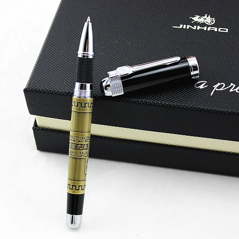 1 шт. JINHAO-189 высококачественная металлическая шариковая ручка с серебряным зажимом "большой медный Штатив" 0,7 мм Средний наконечник ручки для бизнеса