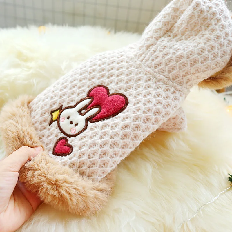PETCIRCLE Teddy Bichon померанские питомцы Осень/Зима Собаки маленькие собаки две ноги зимняя одежда милый кролик любовь одежда