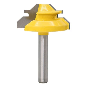 

45 Degree Woodworking Tool Tenon 1/4 Cutter Lock Router Bit Wood Miter