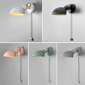 

Nordic LED Wall Lamp Bedroom Home Decor Sconce Lighting Light Fixtures Bedside Lamp Loft Creative Wall Light Bathroom Fixtures
