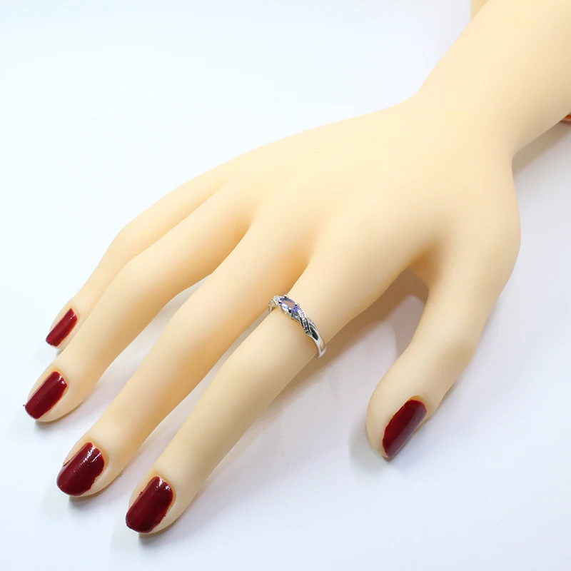 Fashion tanzanite silver ring 3mm * 6mm natural VVS tanzanite ring for girl solid 925 silver engagement for lady silver ring,wedding rings,silver rings,gemstone ring,natural stone ring