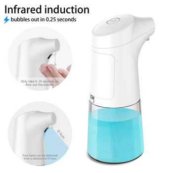 

350ml Soap Dispenser Machine Automatic Induction Gel Foam Spray Style Touchless Hand Washing Sterilizer Device Bathroom Product