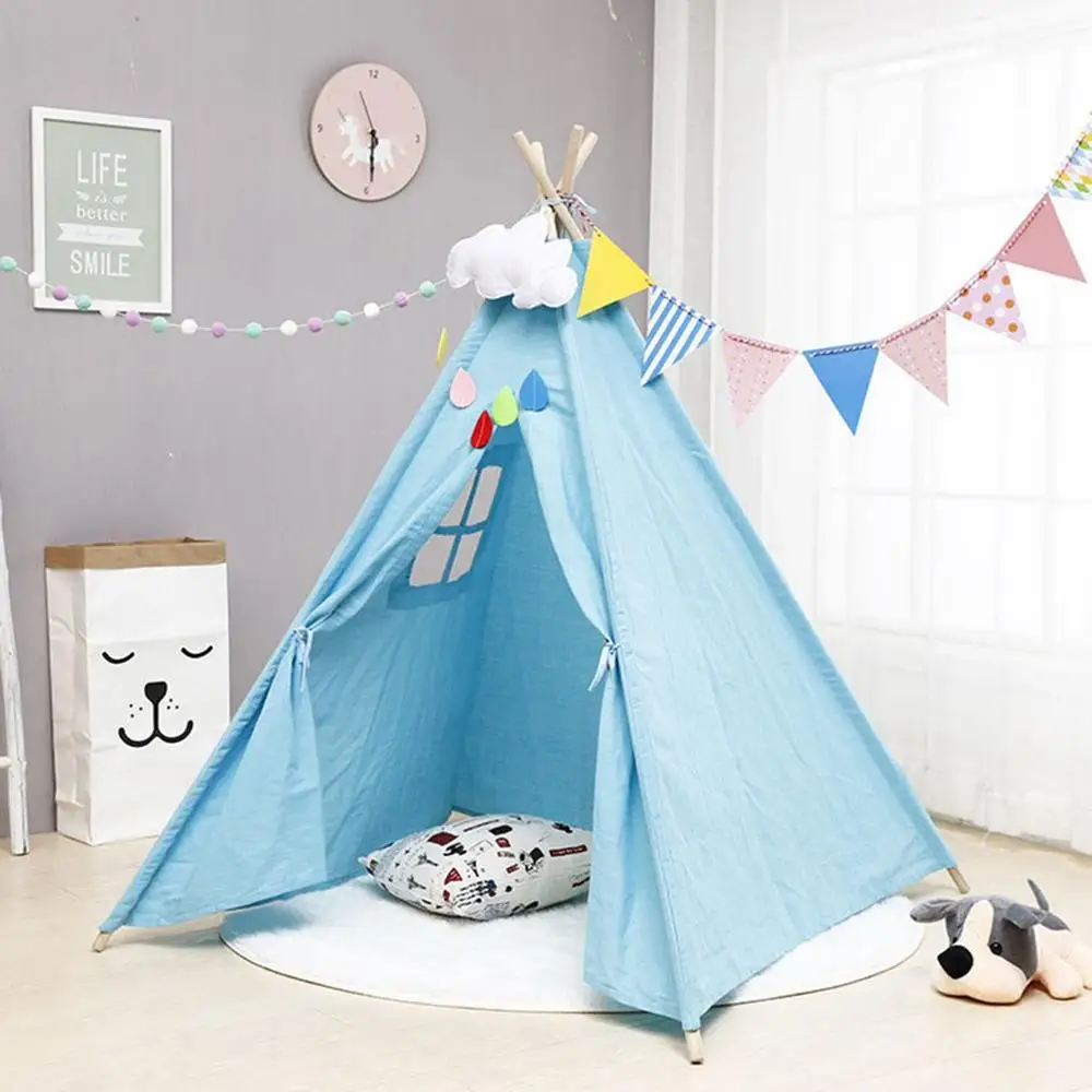 

1.35M/1.6M Indian Style Children Tent for Kids Removeable Gaming Tent Tung Wood Indoor Bedroom Accessories Cute Castle Tent 100