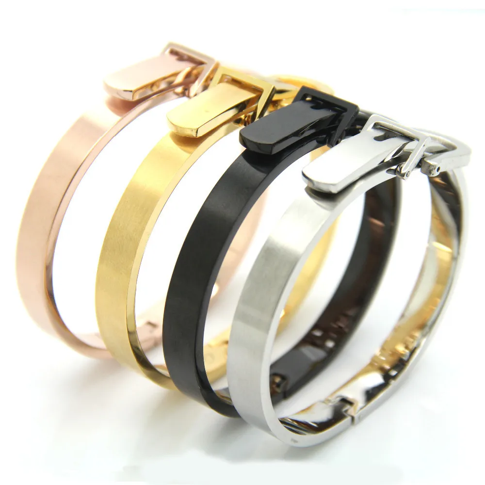High Quality Men Women Jewelry Bracelet Stainless Steel Belt Bangle Bracelet Men Women Gift - Image 4